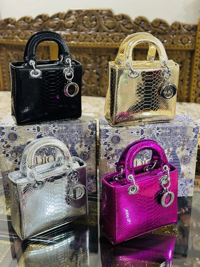 Christian Dior Patent Lady Dior Snake - Image 4