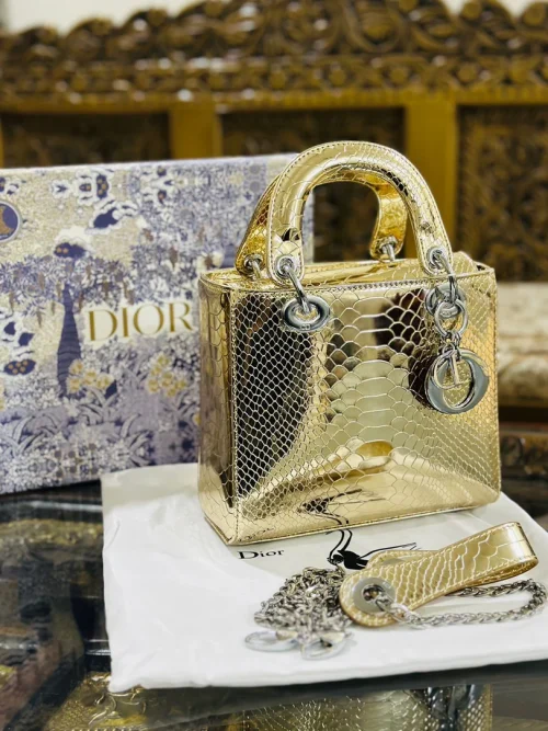 Christian Dior Patent Lady Dior Snake